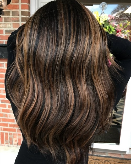 Dark Mocha Locks with Foilyage Highlights