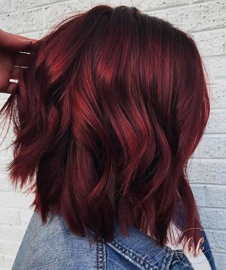 Dark Red Balayage Hair