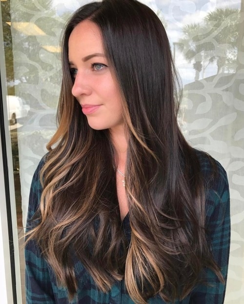 Long Brown Hair with Face Framing Balayage