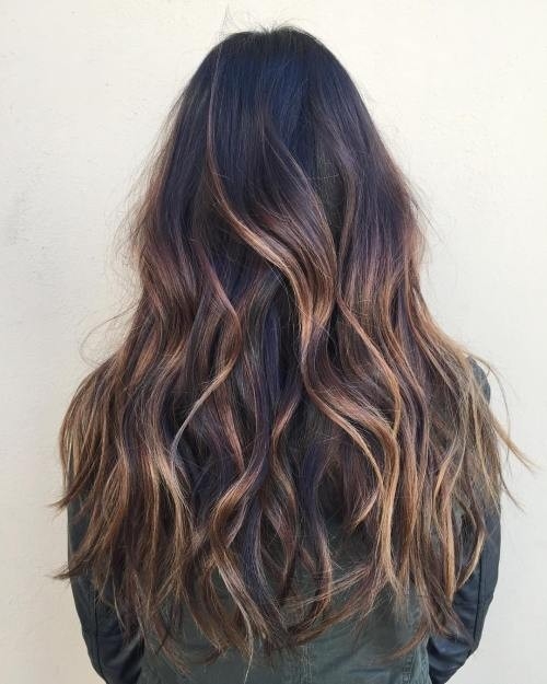 Waist Length Hair with Caramel Highlights