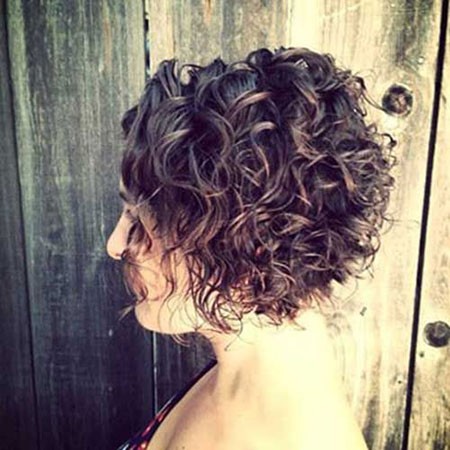 Curly Stacked Bob Haircuts