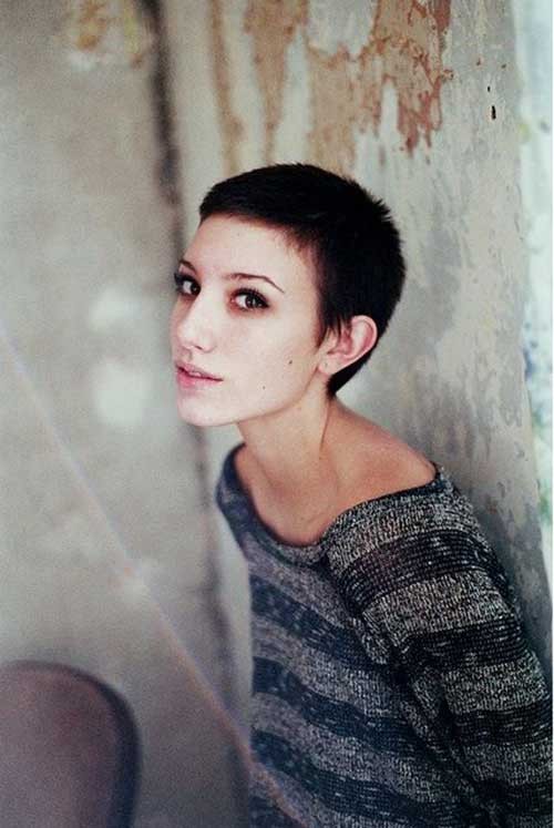 Girl with Buzz Pixie Haircuts