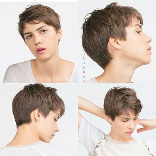 Messy Short Hair Pixie Haircuts