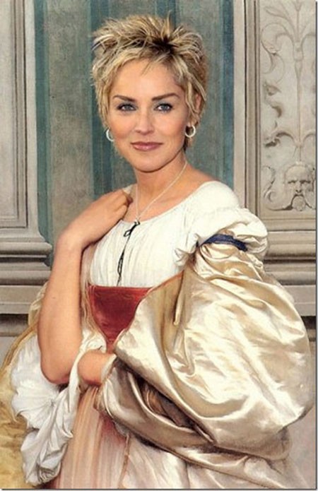 Sharon Stone Short Haircut