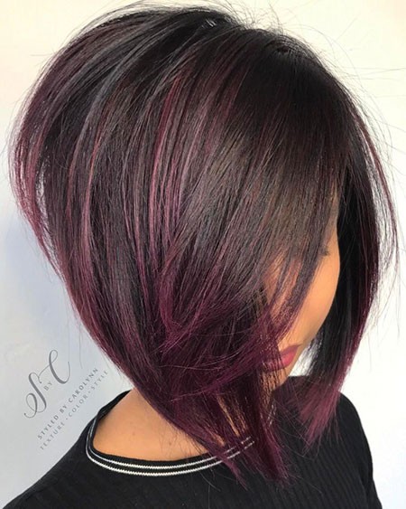 Angled Purple Bob