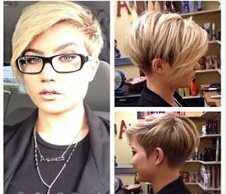 Aysemmtrical Pixie Hairdo for Women