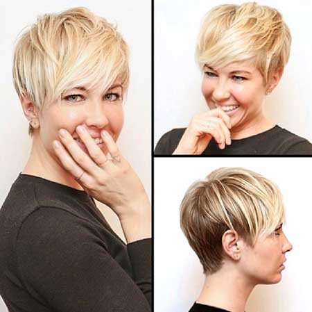 Medium Length Edgy and Messy Pixie Hairdo