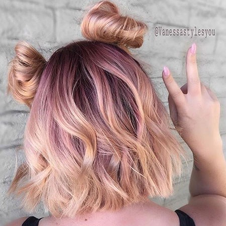 Rose Gold Short Hair