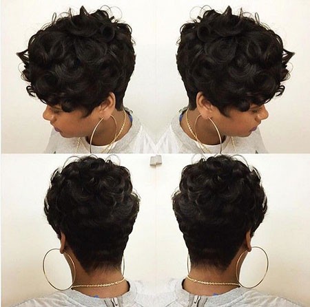 Short Curly Pixie Cut
