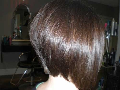 Short Stacked Angled Bob Hair