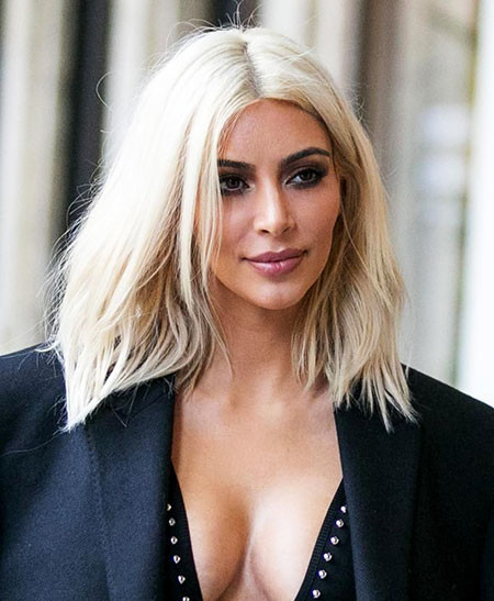 Kim Kardashian Blonde Hairstyles