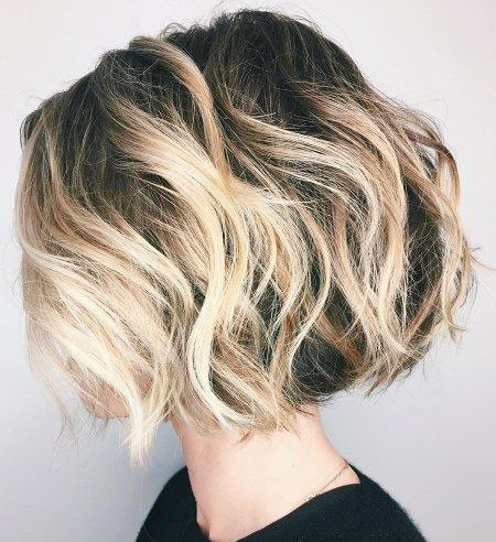 Messy Wavy Black and Blonde Ombre