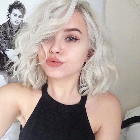 Short White Blonde Hair