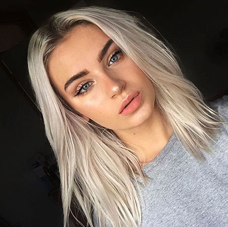 White Blonde with Dark Roots