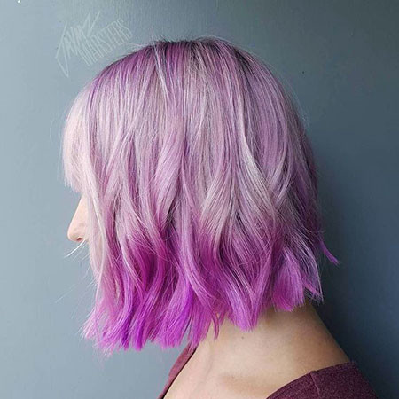 Reverse Ombre Hair Purple