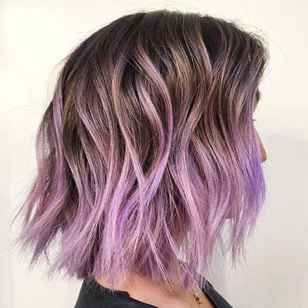 Purple Ombre Short Hair