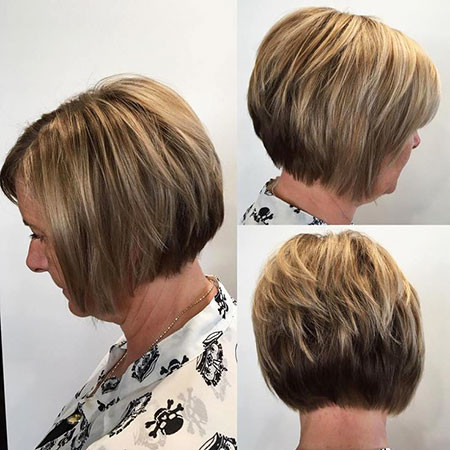 Short Layered Hair for Elderly Ladies