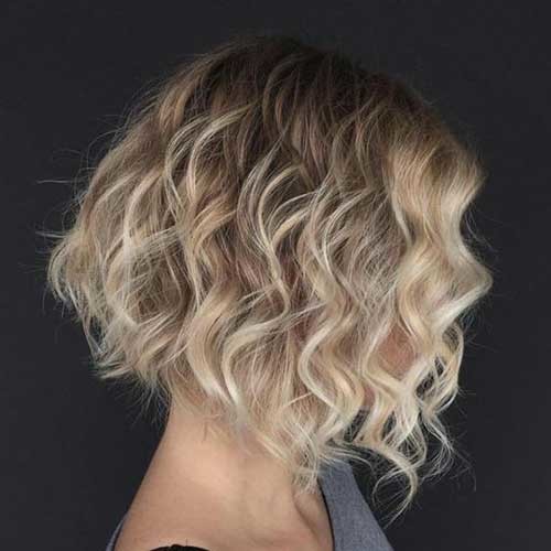 Blonde Curly Short Hair