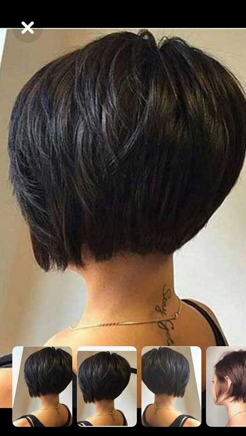 Side Parted Short Bob Haircut