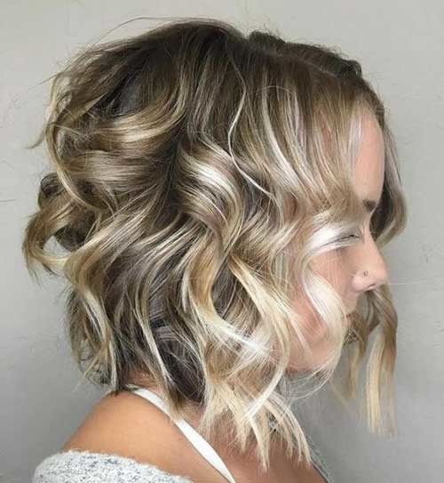 Wavy Angled Bob