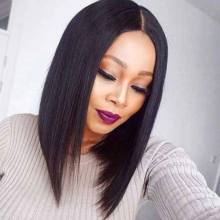 Angled Medium Hair - Best Short Hairstyles for Black Women
