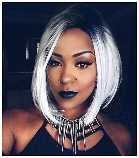 Brunette with Platinum Hair