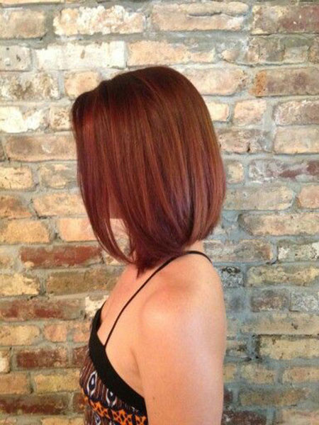 Burgundy Bob Hair