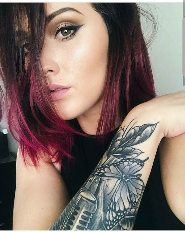 Burgundy Bob Hairstyle