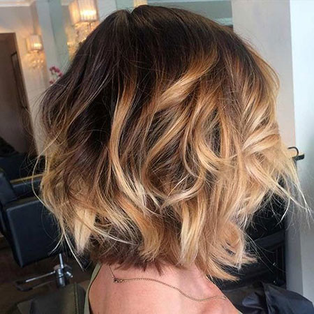 Caramel Balayage Short Hair