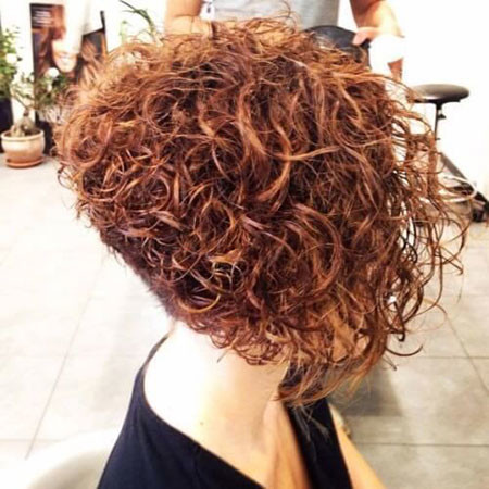 Curly Stacked Bob Haircuts