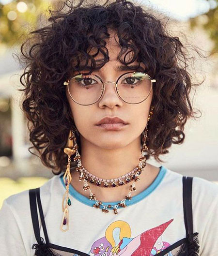 Cute Curly Hair Bangs