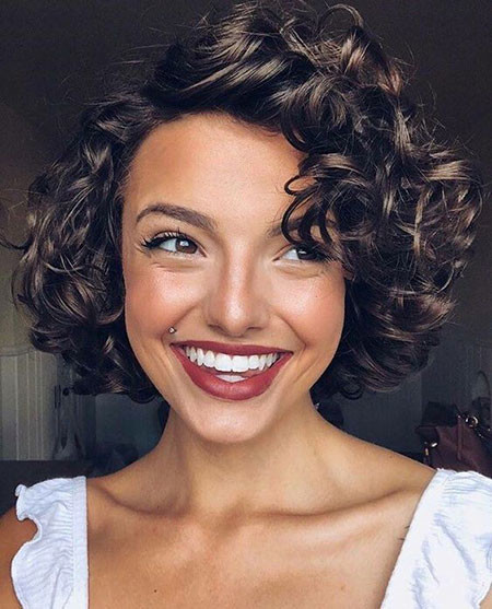 Cute Short Curly Hairstyle