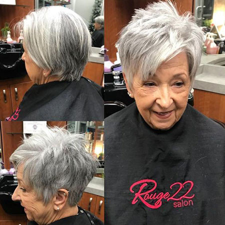 Grey Short Choppy Hairstyles