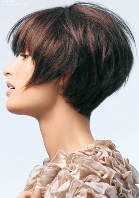 Layered Brunette Bob
