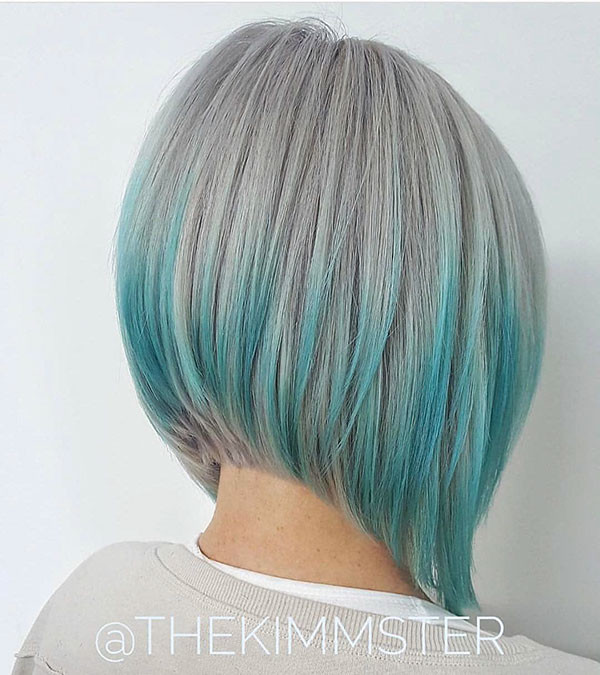 Light Blue Bob Hair