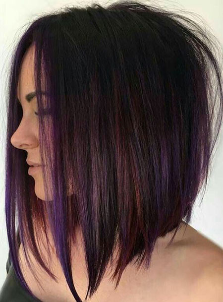 Long Asymmetrical Bob Hairstyle