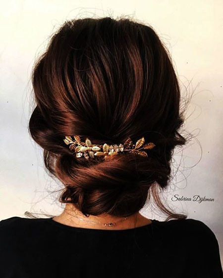 Low Bun Updo Hairstyle