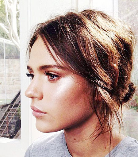 Messy Updo Short Hair