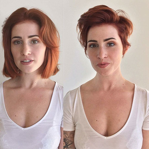 Red Pixie Haircut
