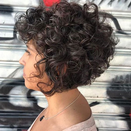 Short Bob Haircut for Curly Hair