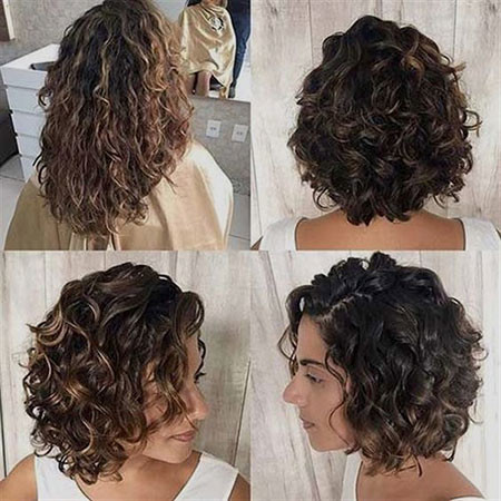 Short Curly Brunette Hair