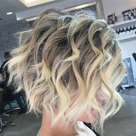 Short Curly Shaggy Bob