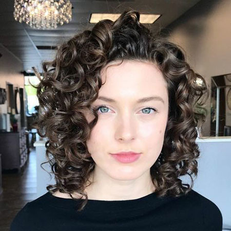 Short Layered Curly Hairstyle