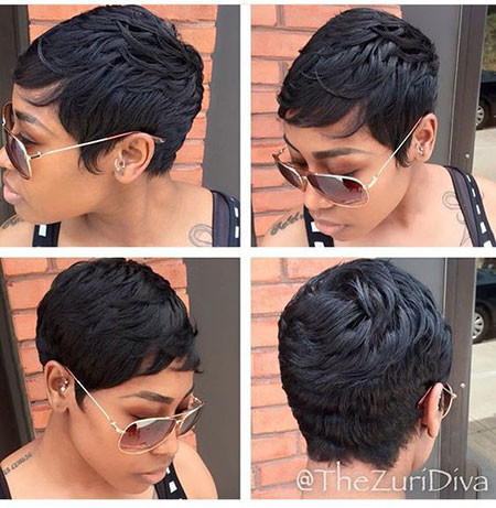 Short Pixie Wigs Black Hair