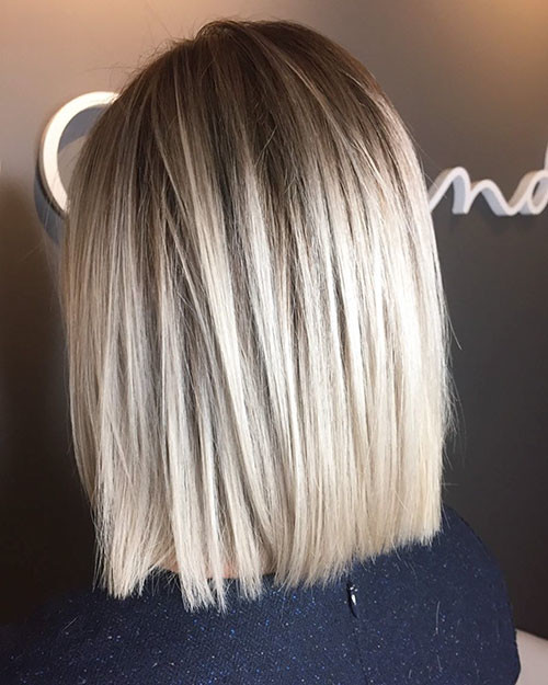 Short Straight Blonde Hairstyle