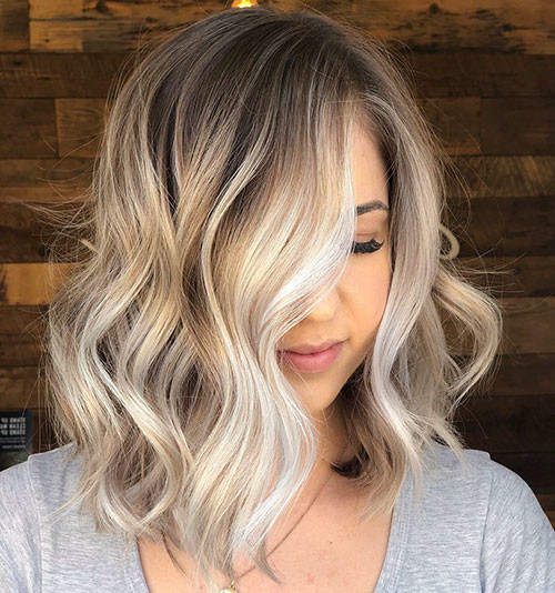 Short Wavy Ombre Haircut