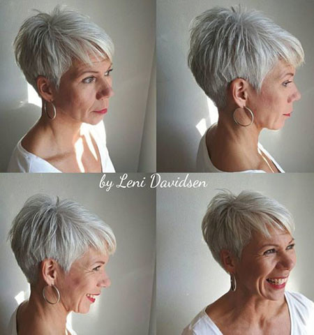 Silver Pixie Haircut