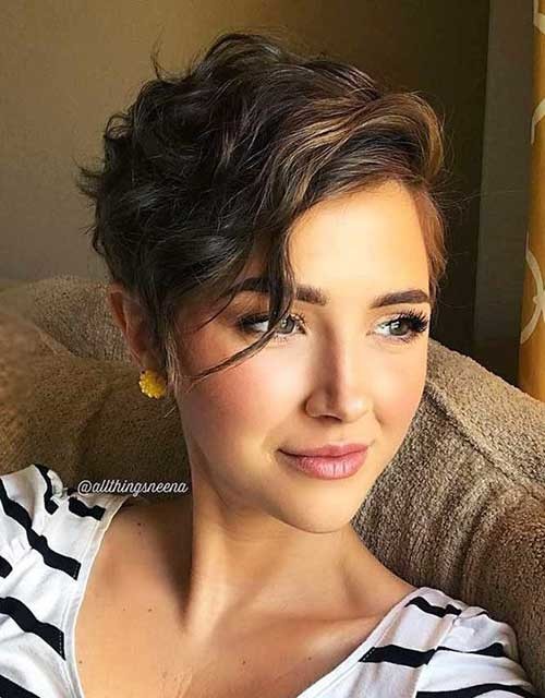 Wavy Bangs Short Hair